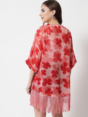 short sleeved floral regular shrug - 18395337 - Standard Image - 4