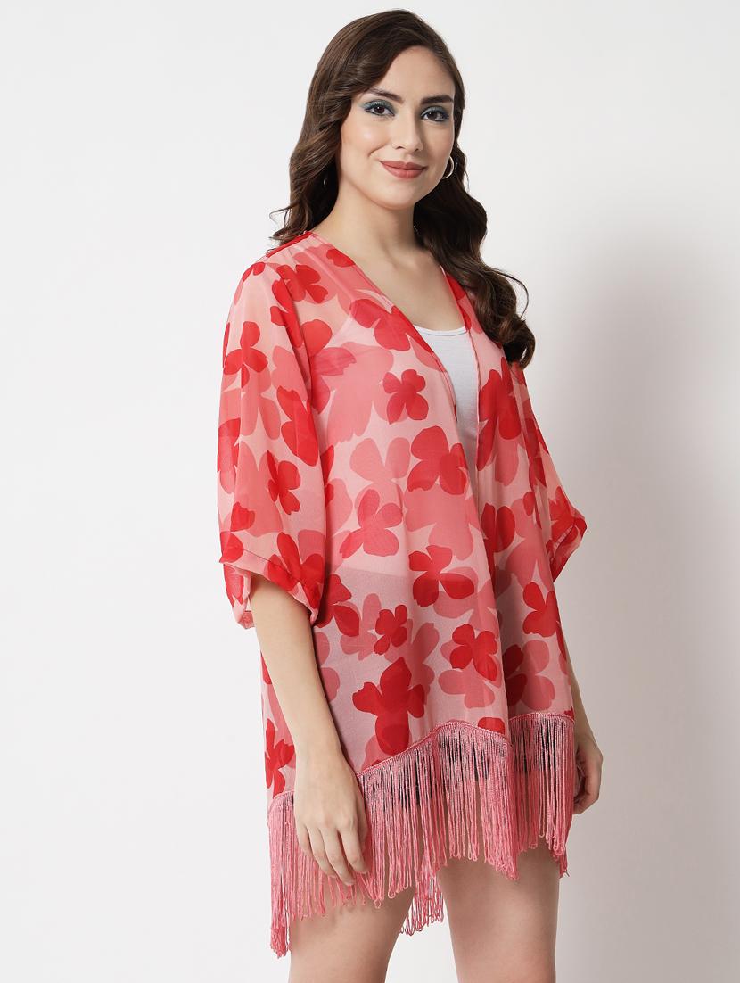 short sleeved floral regular shrug - 18395337 - Zoom Image - 3