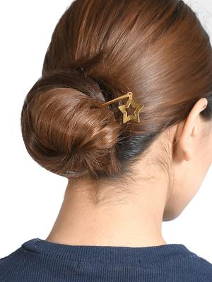 pentagon gold shooting star hairstick for women - 18395522 - Standard Image - 5