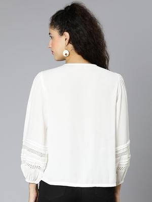 lace detail solid top - 18395739 - Standard Image - 3
