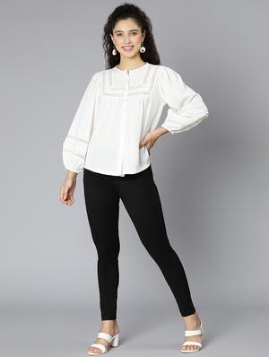 lace detail solid top - 18395739 - Standard Image - 4