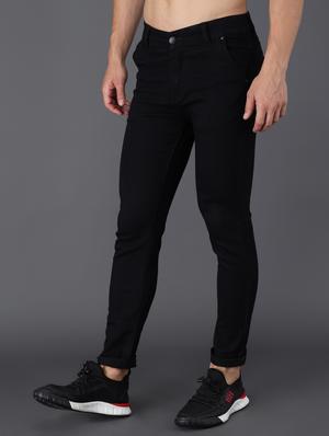 black plain denim jean - 18396061 - Standard Image - 3