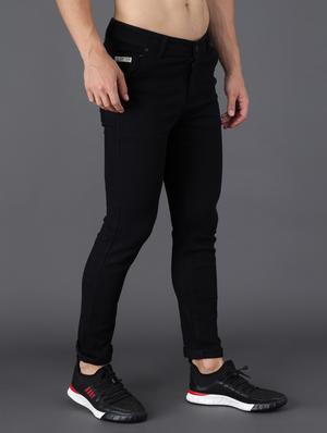 black plain denim jean - 18396061 - Standard Image - 4