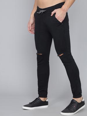 black slash knee denim jean - 18396072 - Standard Image - 3