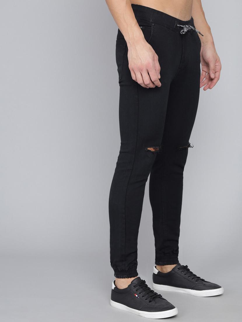 black slash knee denim jean - 18396072 - Zoom Image - 2