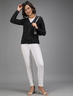 long sleeved solid cardigan - 18396108 - Standard Image - 4