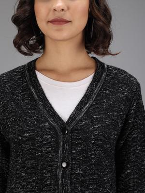 long sleeved solid cardigan - 18396108 - Standard Image - 5