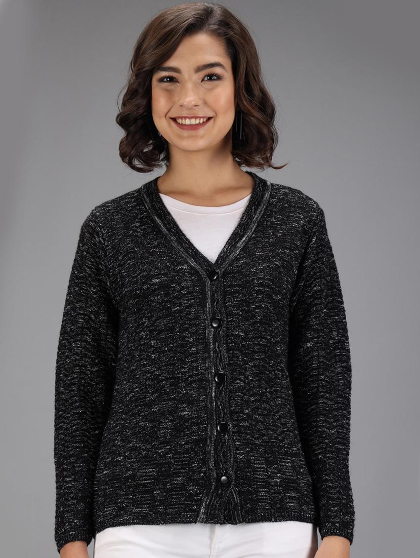 long sleeved solid cardigan - 18396108 - Zoom Image - 1