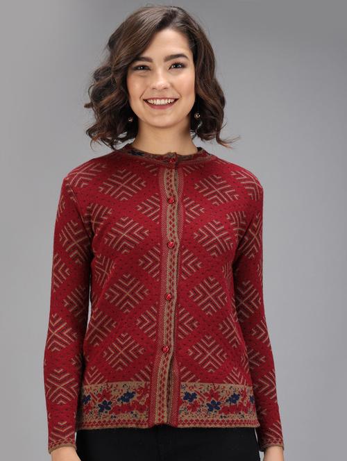 long sleeved printed cardigan - 18396123 - Standard Image - 1