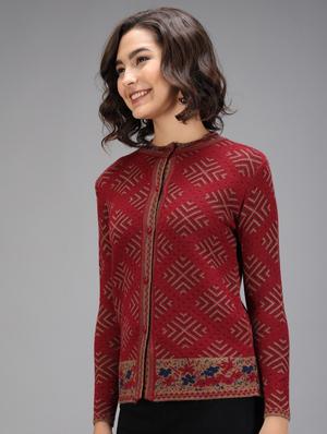 long sleeved printed cardigan - 18396123 - Standard Image - 2