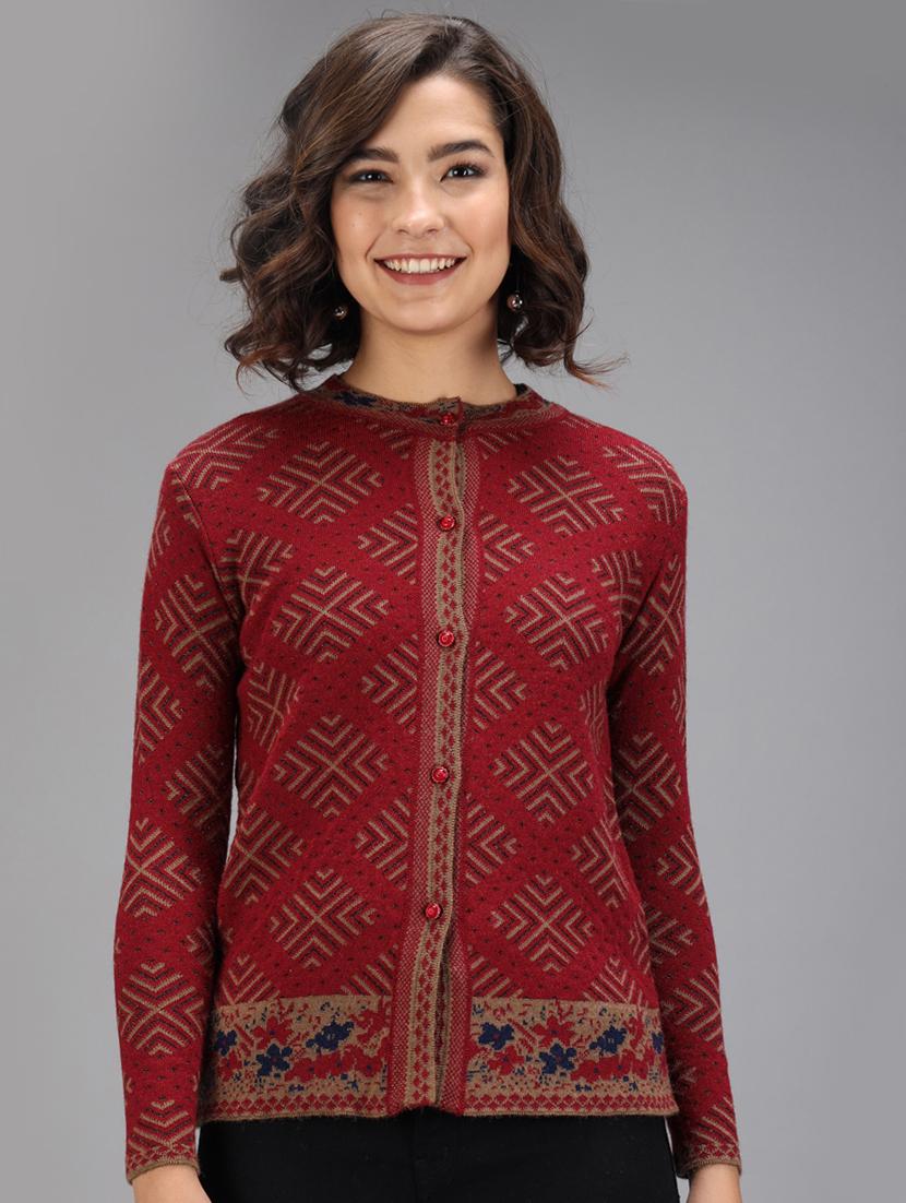 long sleeved printed cardigan - 18396123 - Zoom Image - 1