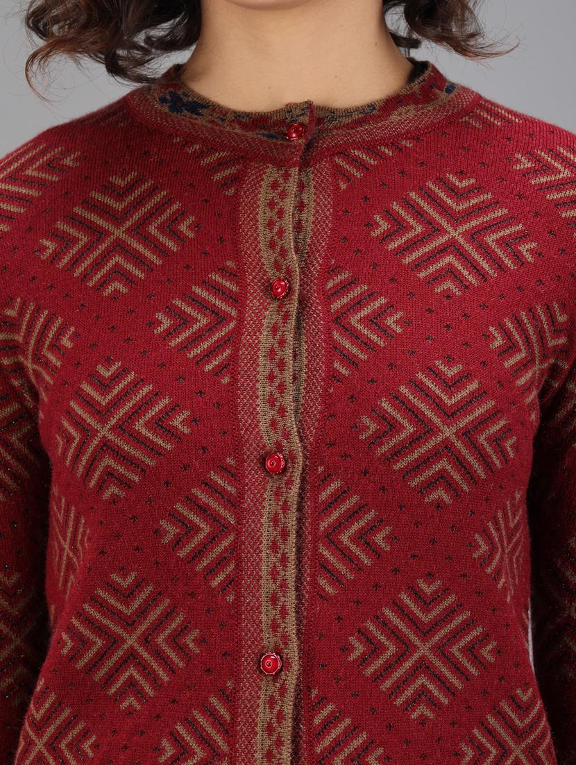 long sleeved printed cardigan - 18396123 - Zoom Image - 5