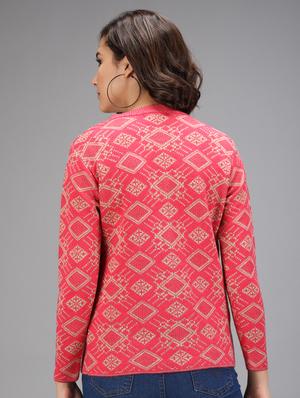 long sleeved printed cardigan - 18396132 - Standard Image - 3
