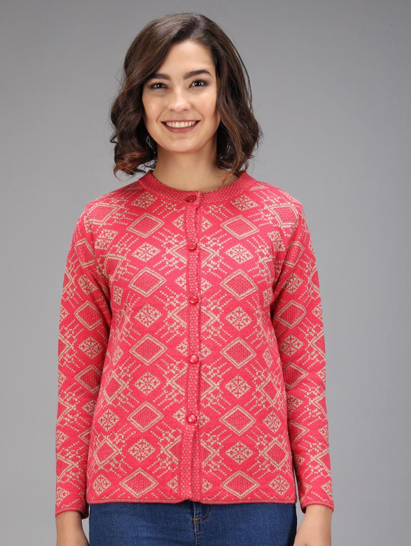 long sleeved printed cardigan - 18396132 - Zoom Image - 1