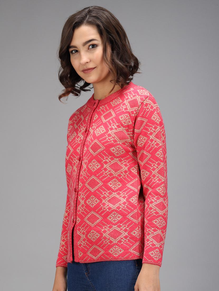 long sleeved printed cardigan - 18396132 - Zoom Image - 2