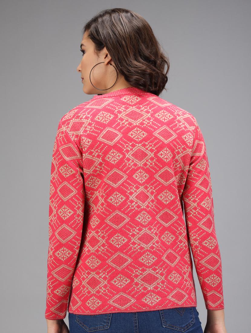 long sleeved printed cardigan - 18396132 - Zoom Image - 3