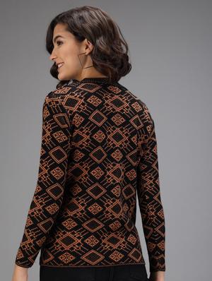 long sleeved printed cardigan - 18396133 - Standard Image - 2