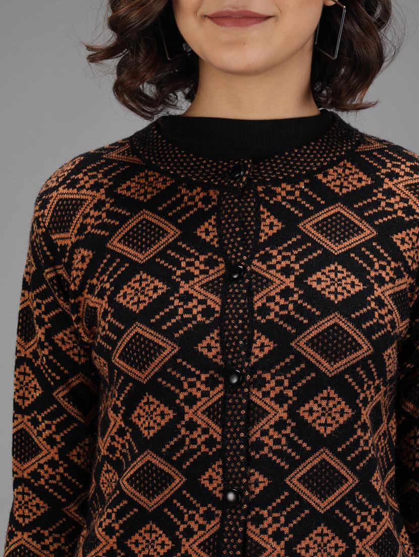 long sleeved printed cardigan - 18396133 - Zoom Image - 5