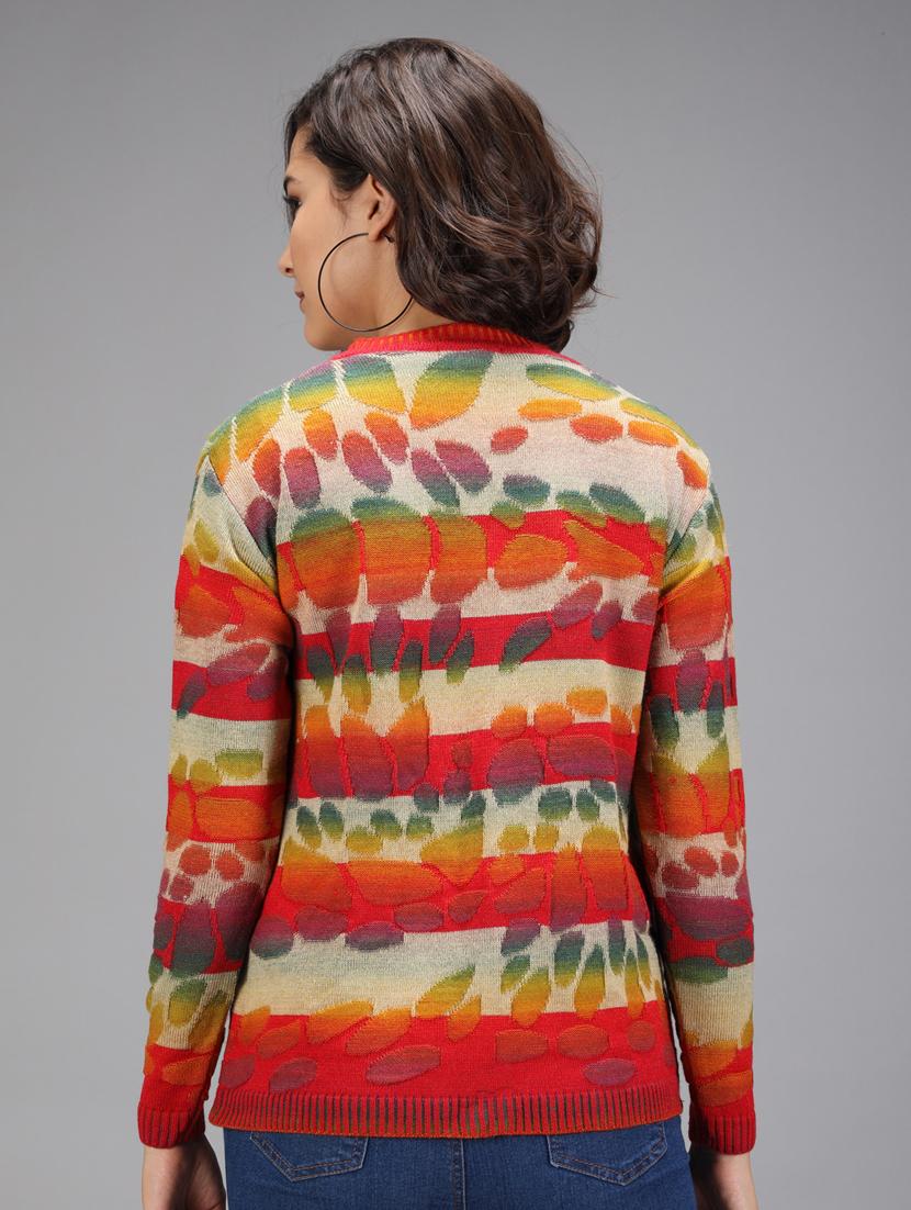 long sleeved printed cardigan - 18396134 - Zoom Image - 3