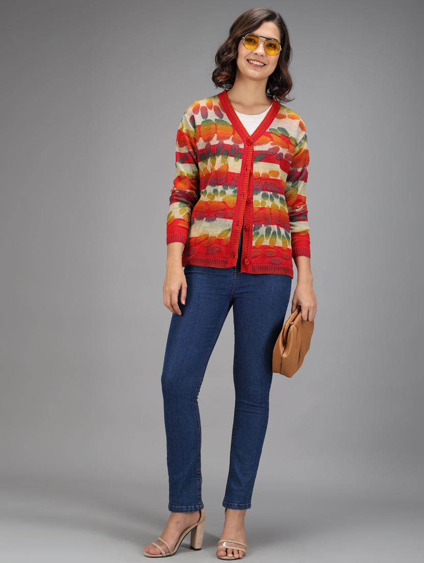 long sleeved printed cardigan - 18396134 - Zoom Image - 4