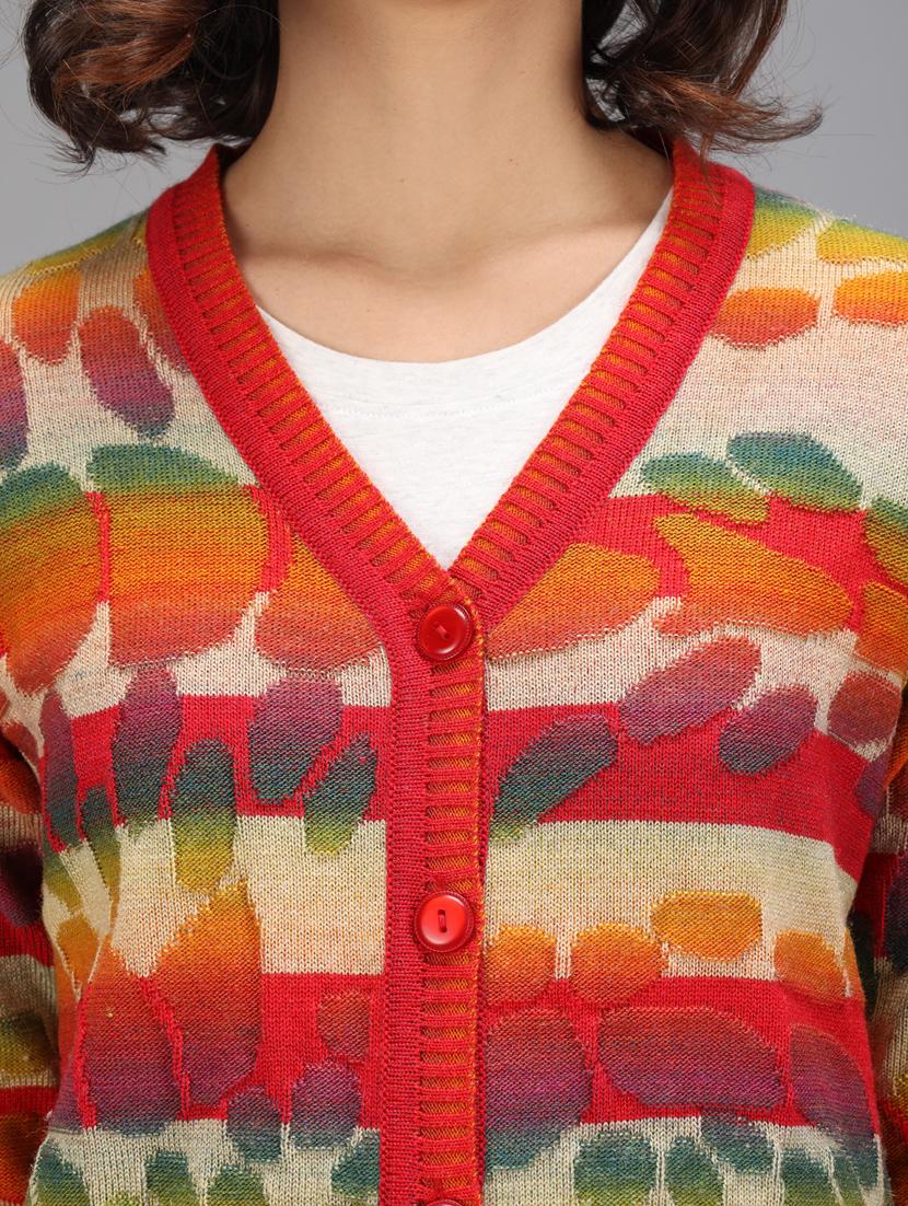 long sleeved printed cardigan - 18396134 - Zoom Image - 5