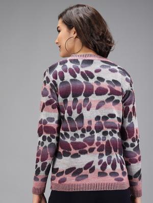 long sleeved printed cardigan - 18396135 - Standard Image - 3