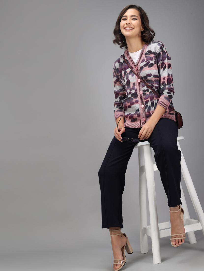 long sleeved printed cardigan - 18396135 - Zoom Image - 4