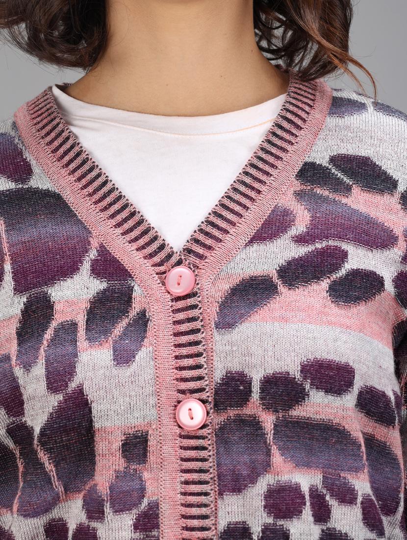long sleeved printed cardigan - 18396135 - Zoom Image - 5