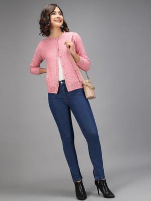 long sleeved solid cardigan - 18396138 - Standard Image - 4