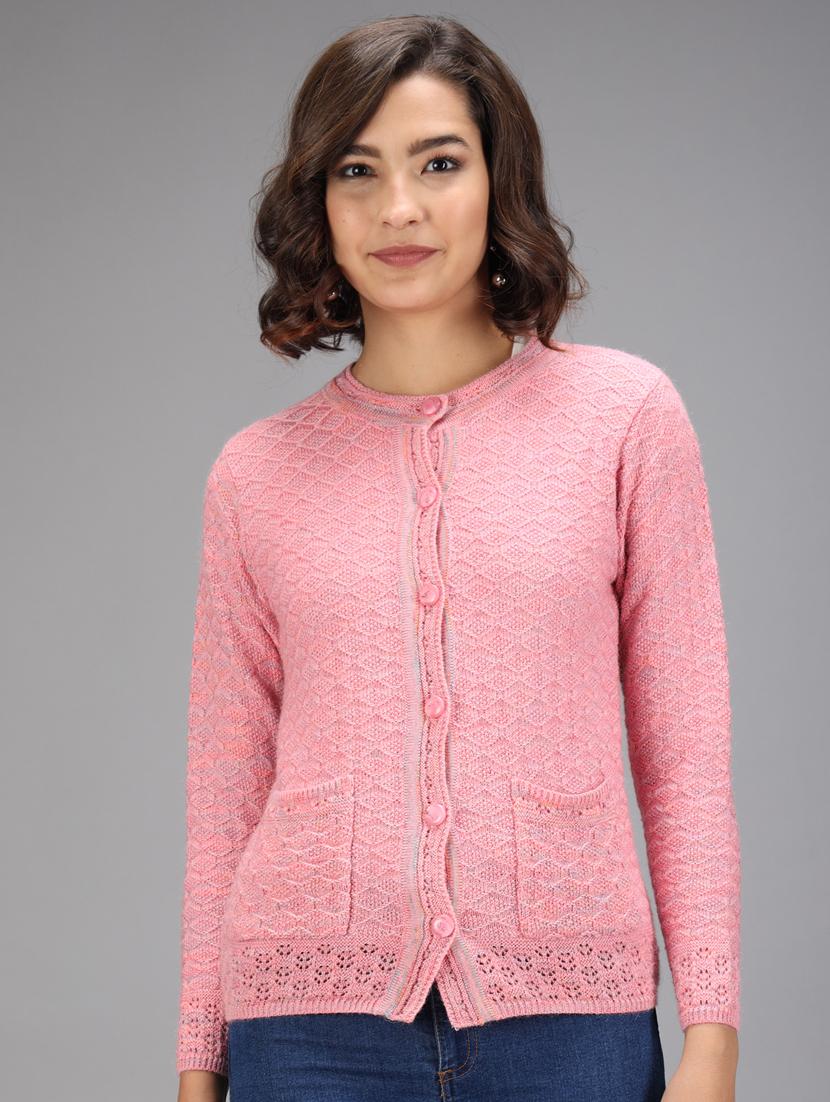 long sleeved solid cardigan - 18396138 - Zoom Image - 1