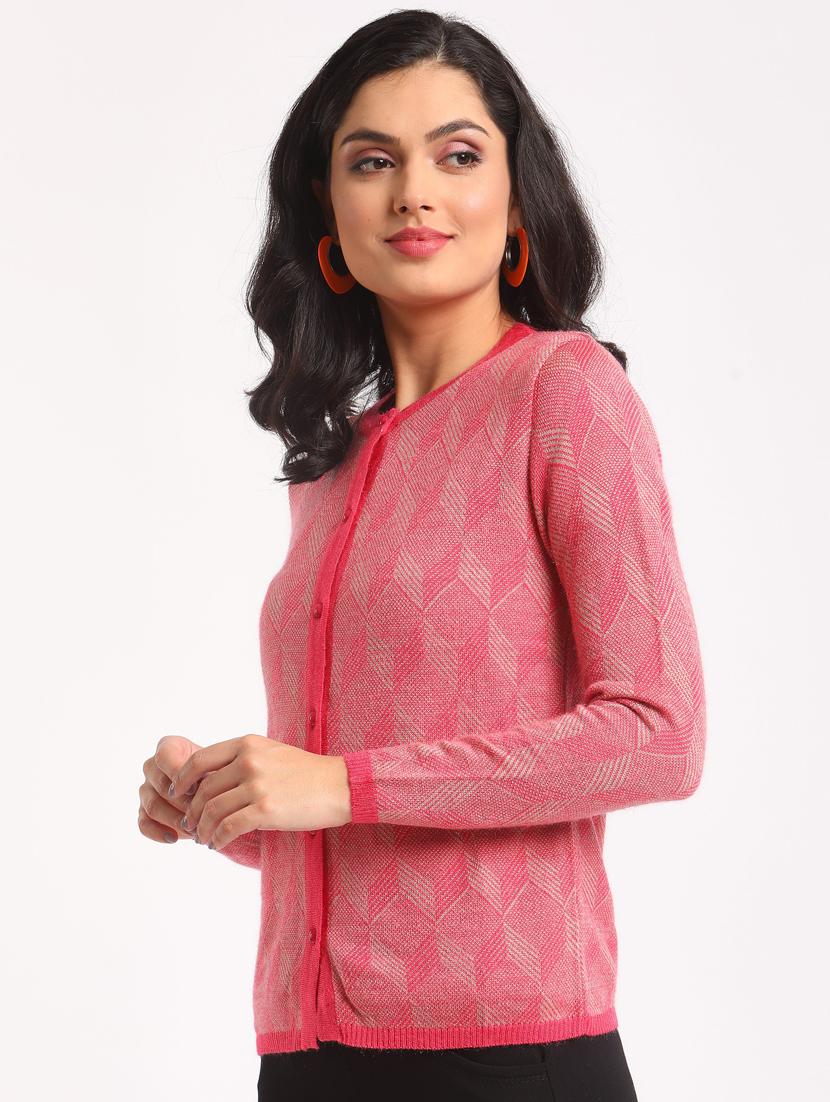 long sleeved solid cardigan - 18396150 - Zoom Image - 2
