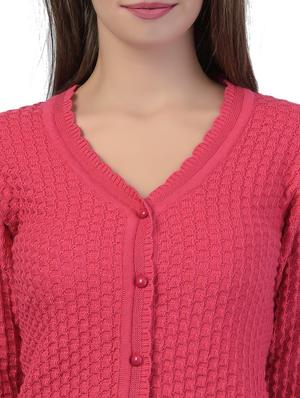 long sleeved solid cardigan - 18396153 - Standard Image - 4