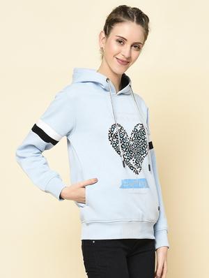 hooded neck printed sweatshirt - 18396201 - Standard Image - 3