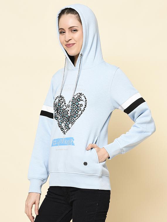 hooded neck printed sweatshirt - 18396201 - Zoom Image - 2