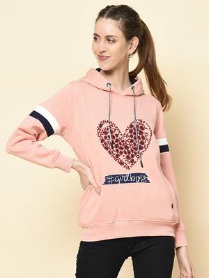 hooded neck printed sweatshirt - 18396202 - Standard Image - 3