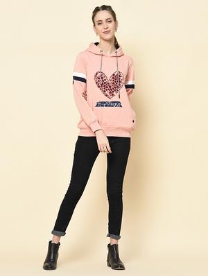 hooded neck printed sweatshirt - 18396202 - Standard Image - 5