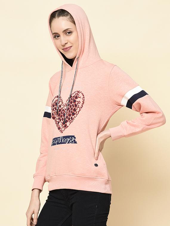 hooded neck printed sweatshirt - 18396202 - Zoom Image - 2
