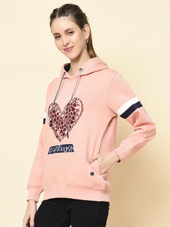 hooded neck printed sweatshirt - 18396202 - Zoom Image - 4