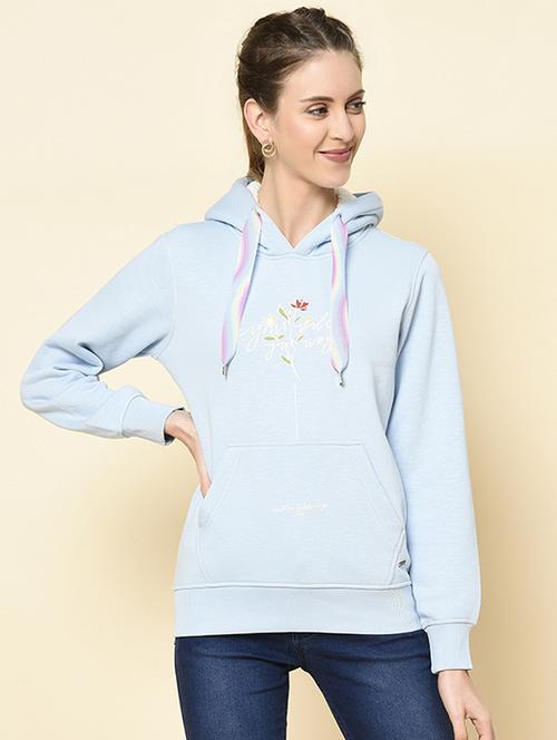 hooded neck printed sweatshirt - 18396221 - Standard Image - 1