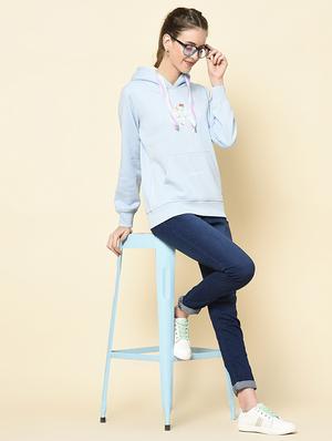 hooded neck printed sweatshirt - 18396221 - Standard Image - 5