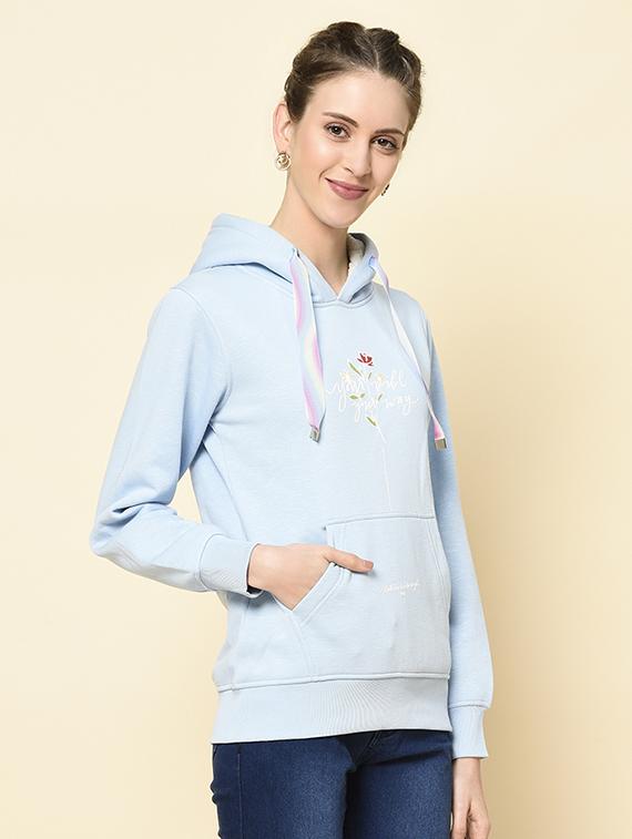 hooded neck printed sweatshirt - 18396221 - Zoom Image - 2