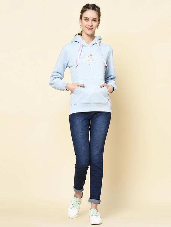 hooded neck printed sweatshirt - 18396221 - Zoom Image - 6