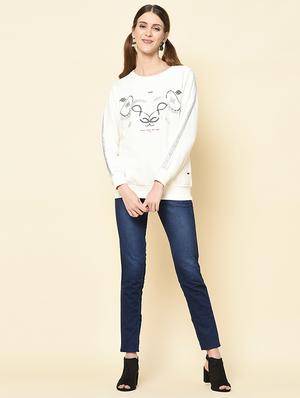 round neck printed sweatshirt - 18396224 - Standard Image - 4