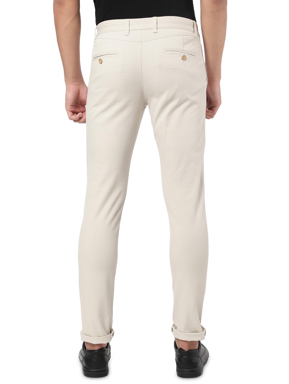 beige solid chinos casual trouser - 18396287 - Zoom Image - 3