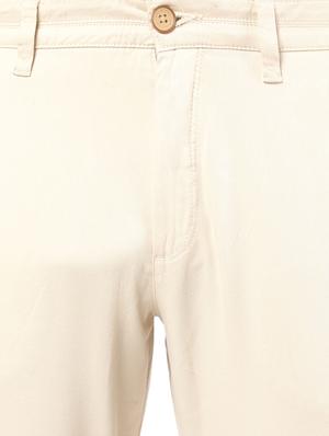 beige solid casual trouser - 18396295 - Standard Image - 4