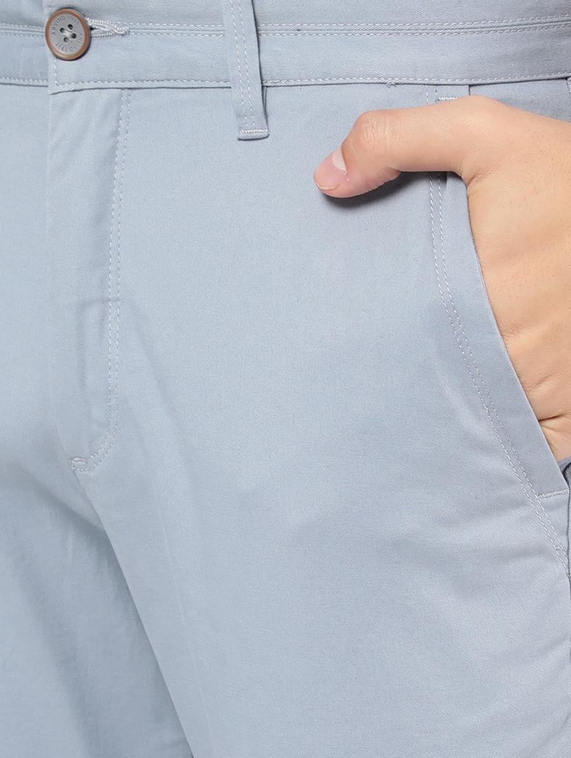blue solid casual trouser - 18396297 - Zoom Image - 4