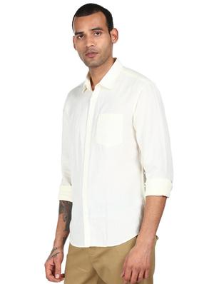 white solid casual shirt - 18396355 - Standard Image - 2