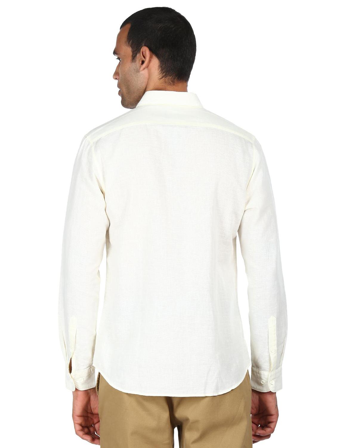 white solid casual shirt - 18396355 - Zoom Image - 3