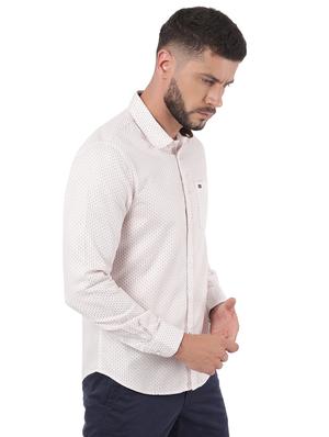 white printed casual shirt - 18396411 - Standard Image - 2