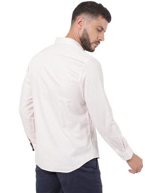 white printed casual shirt - 18396411 - Standard Image - 3